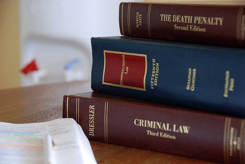Picture of law textbooks.