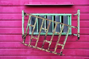 Rusted window grill